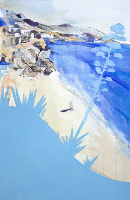 Layers of fresh but with shadows and nature. Drawing you into the quiet beach and rugged rocks of Nerja.